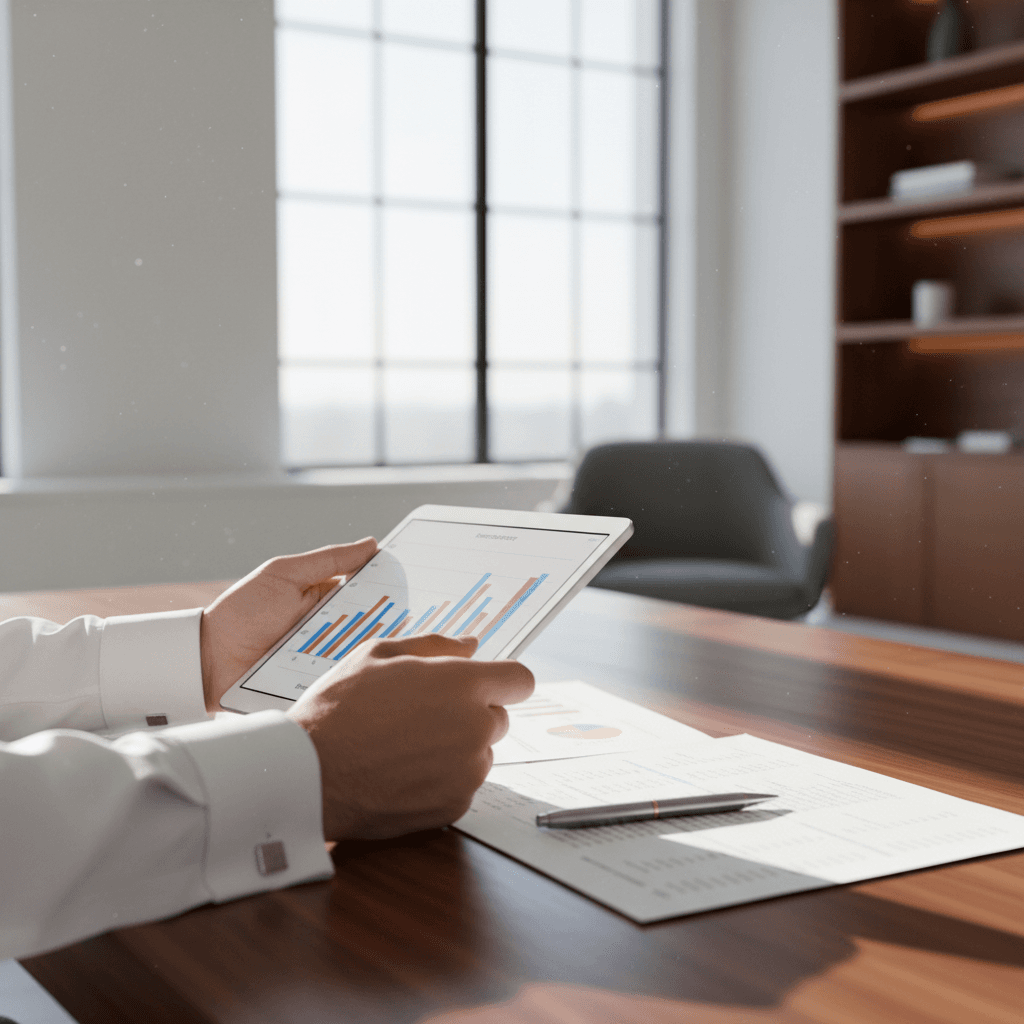 Investor reviewing passive income and asset portfolio strategies