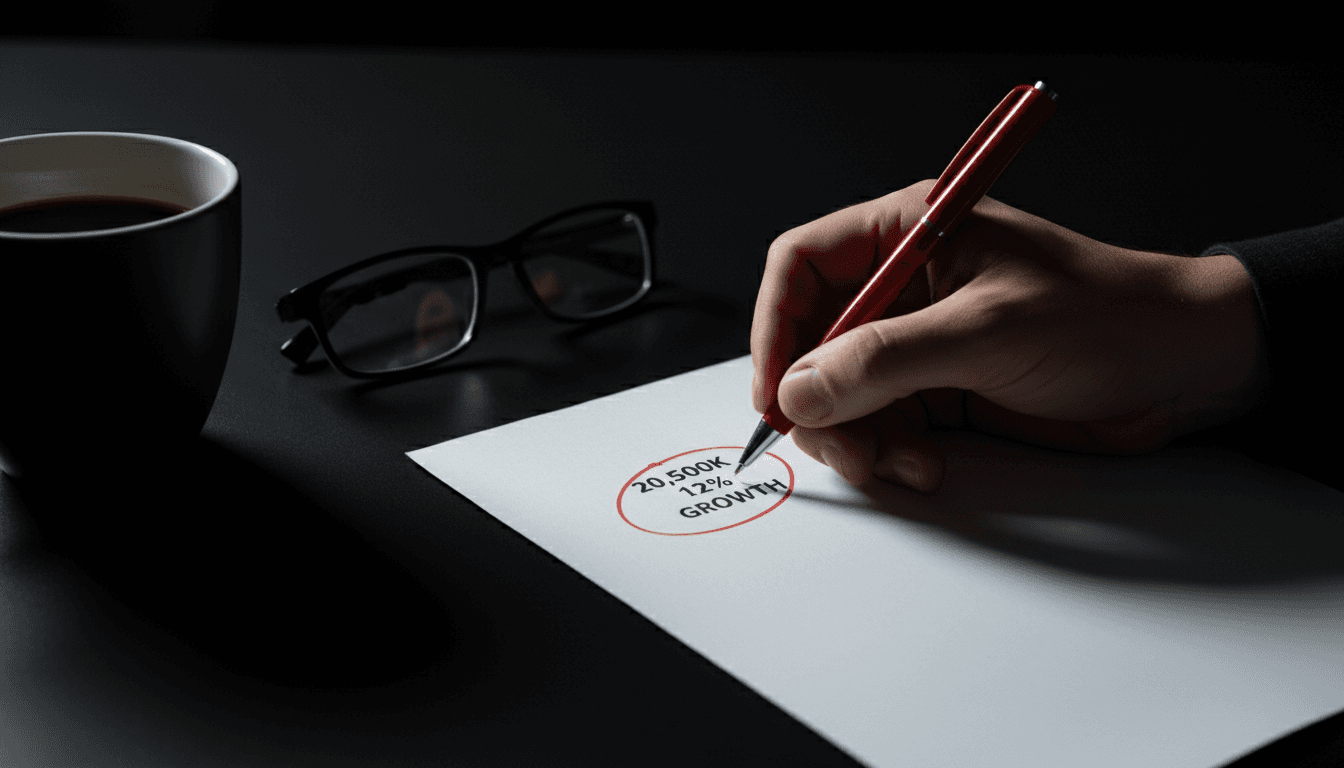 Financial consultant identifying cost-reduction opportunities in a report